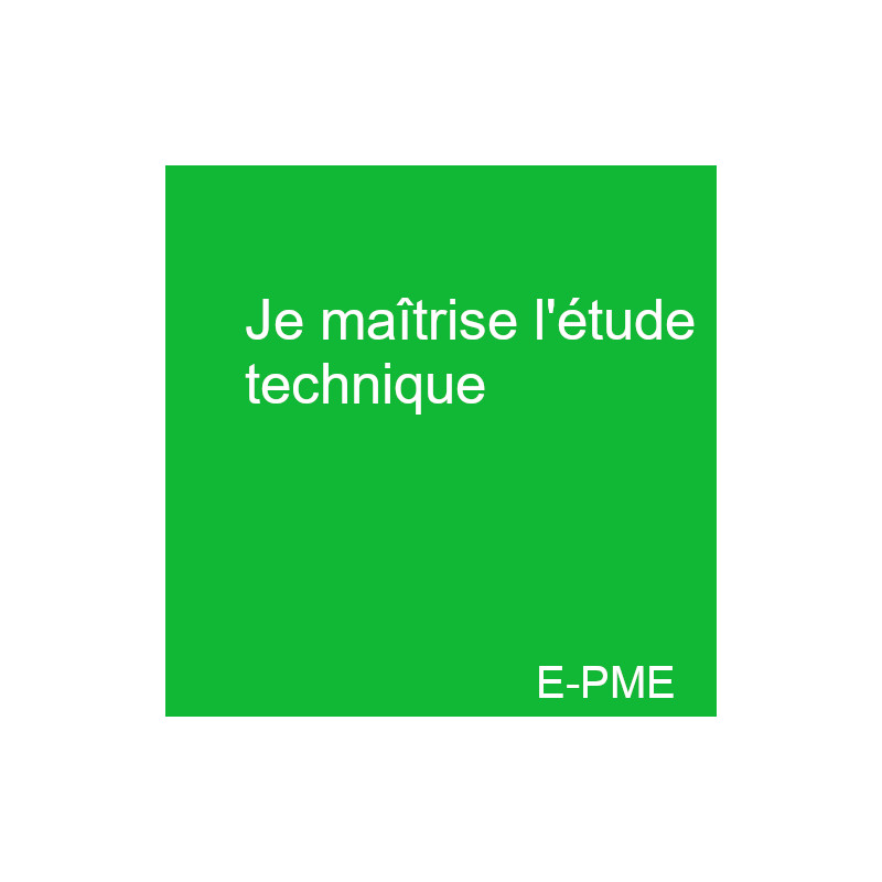 TECH01 - Je prépare et maîtrise l'étude technique