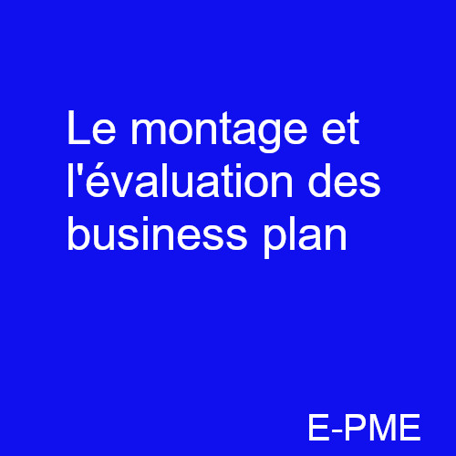 PRACPME04- Le montage et l'évaluation des business plan