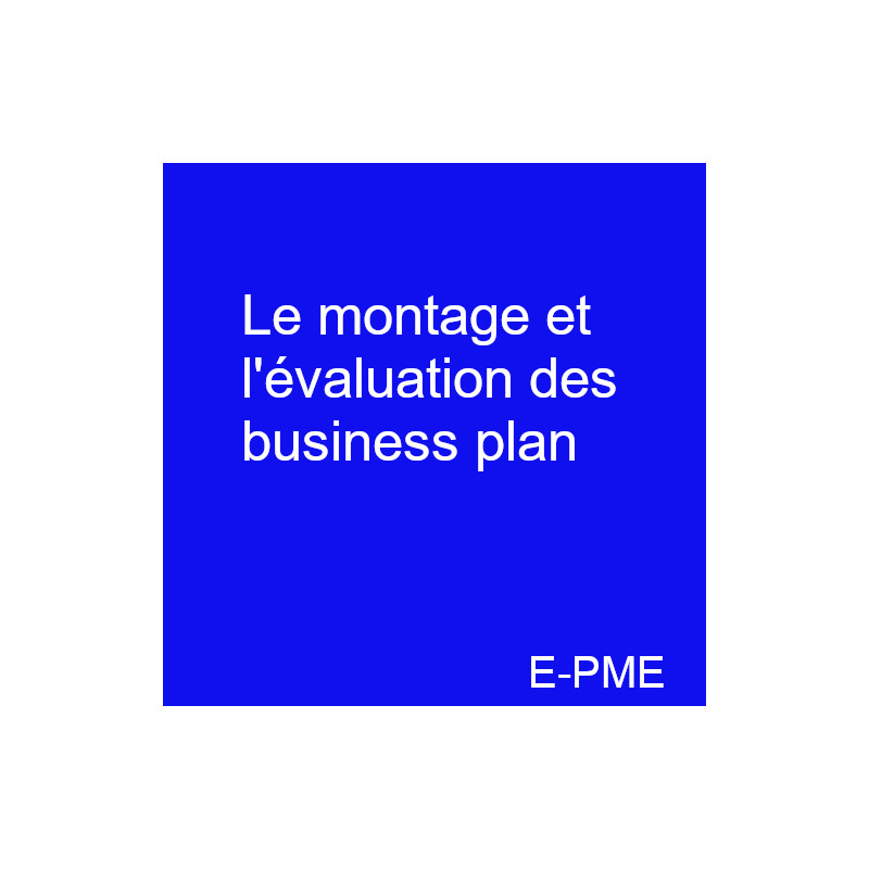 PRACPME04- Le montage et l'évaluation des business pla