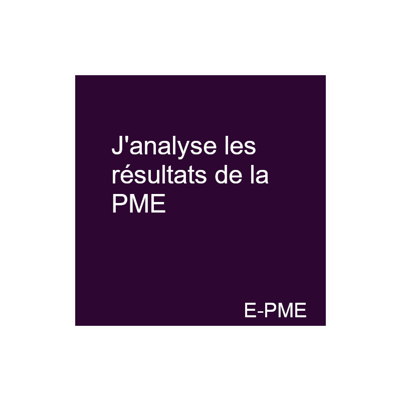 GPME6 - J'analyse les résultats de ma PME