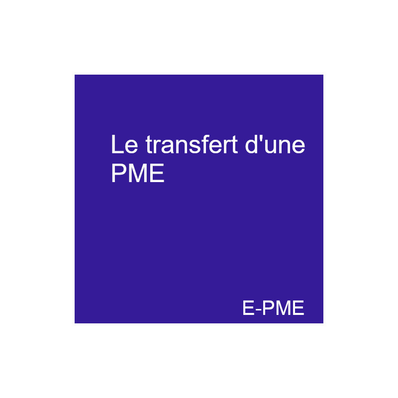 PRACPME12- Le transfert d'une PME