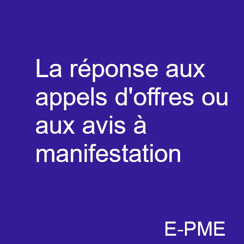 PRACPME08- La réponses aux appels d'offres